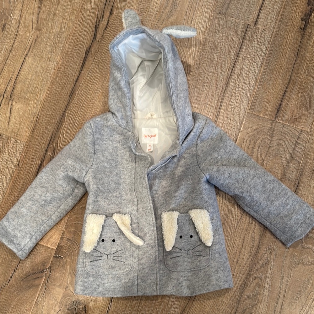 Cat & Jack Gray Puffer Jacket with Hood